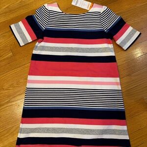 NWT Gymboree Cozy Cotton Striped T-Shirt Dress Girls Size 7